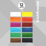 Акварель ErichKrause Sport DNA, 12 цветов, без кисти, пластиковая коробка, европодвес