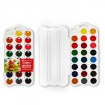 Акварель медовая «ЗХК. Цветик», 24 цвета, без кисти, белый пластиковый футляр, 2742190