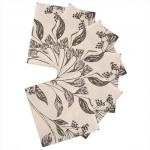 Набор салфеток декоративных 35х35 - 6 шт, саржа 'Гарден графит ВБ'