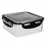 Контейнер герметичный для СВЧ с защелками тм Good&good, квадратный 0,9л, пластик