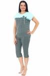 Костюм женский кулирка с бриджами "СОНЯ" ЗЕЛЕНЬ
