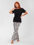 Костюм женский кулирка с брюками "ЗАРА" ЛЕОПАРД СЕРЫЙ