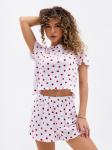 Костюм женский кашкорсе с шортами "ЛАЙЗА" СЕРДЕЧКИ