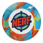 NERF. Набор бумажных  тарелок, голубой, 6 шт d=180 мм