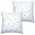 *Набор наволочек 50х70 'Традиция', поплин, 100% хлопок, пл. 118 гр./кв. м., 'Мильфлёр (голубой) ВБ'