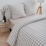 *КПБ 'Традиция' 1,5 спальный, поплин, 100% хлопок, пл. 110 гр./кв.м., 'Клетка Виши' Пододеяльник 146*217, простыня 150*217, наволочка 70*70 (2 шт.)