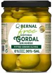 Оливки гигантские без косточки Bernal Gordal без консервантов и с пониженным содержанием соли 220 г