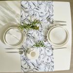 Дорожка «Доляна» Plant leaves, 40?146 см, 100% хлопок, рогожка 164 г/м?