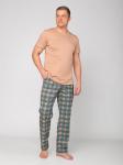 Пижама мужская кулирка с брюками "БОСТОН" БЕЖЕВЫЙ