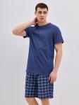 Пижама мужская кулирка с шортами "ЧЕЛСИ" ИНДИГО