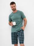 Пижама мужская кулирка с шортами "ЧЕЛСИ" ХАКИ