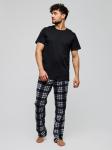 Пижама мужская кулирка с брюками "ЧИКАГО" ЧЕРНЫЙ
