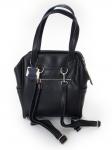 Рюкзак-сумка женский кожаный ASAD 6356 BLACK