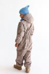 Комбинезон детский еврозима принт Сафари темно-бежевый
