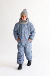 Комбинезон детский еврозима принт Сафари серо-голубой
