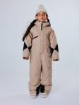 Комбинезон детский зимний Асимметрия темно-бежевый