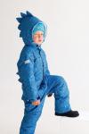 Комбинезон детский зимний Дино принт Дудл лазурь