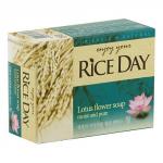 LION RICE DAY Мыло туалетное с экстрактом лотоса, 100г