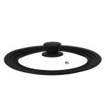 SATOSHI Крышка универсальная стекло/силикон с ручкой, 20-22-24см