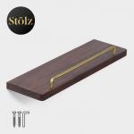 Полка настенная St?lz H?lzern Premiere, 40 см, ореховое дерево, алюминий
