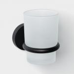 Стакан стеклянный матовый с держателем St?lz Loft basic, чёрный