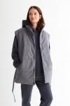 Жилет со стойкой oversize графит