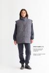 Жилет со стойкой oversize графит