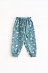 Брюки трикотажные детские Энди принт треугольник голубой эвкалипт