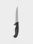 Нож кухонный обвалочный Sharp, лезвие 15.2 см, нержавеющая сталь, чёрная ручка