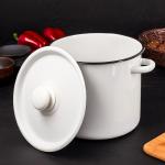 Кастрюля эмалированная, 5.5 л, d=24 см, цилиндрическая, цвет МИКС