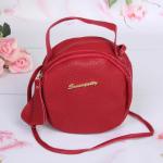 Сумка женская Round classic, цвет красный, 17*17*7см