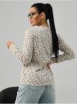 *Лонгслив "Леопард" женский Бежевый