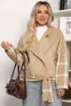 *Пальто укороченное Хайт (бежевое) Б14314-7М