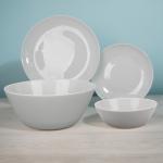 MILLIMI Грей Набор столовой посуды 19 пр., опаловое стекло, круглый
