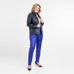 Брюки, трикотаж, васильковый