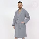 Халат запашной с воротником (серебро)