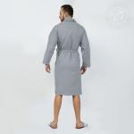 Халат запашной с воротником (серебро)