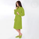 Халат запашной с воротником (фисташковый)