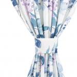 Шторы для кухни с подхватом Эвкалипт