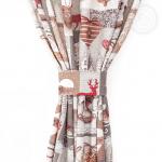 Шторы для кухни с подхватом Лапландия