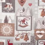 Шторы для кухни с подхватом Лапландия