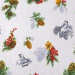 Шторы для кухни с подхватом Серебряный звон