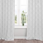 Шторы для гостиной с подхватом Вензель серый