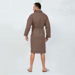 Халат запашной с воротником (коричневый)