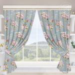 Шторы для кухни с подхватом Живопись