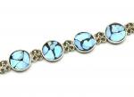 Браслет "Мозаика" бирюза, 16 см.