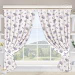 Шторы для кухни с подхватом Сиреневая дымка