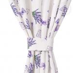 Шторы для кухни с подхватом Сиреневая дымка