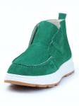 01-5280-9 GREEN Ботинки демисезонные женские (натуральная замша, байка)