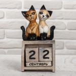 Вечный календарь «Кошечки», 11?6?22 см, дерево